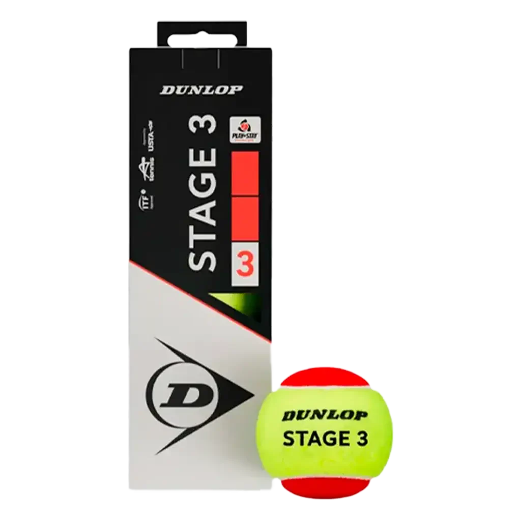 Bote de Pelotas Dunlop Stage 3 Rojo/Amarillo