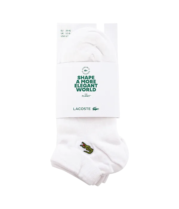 Calcetines Lacoste Cortos Blancos (Pack x3) - Image 3
