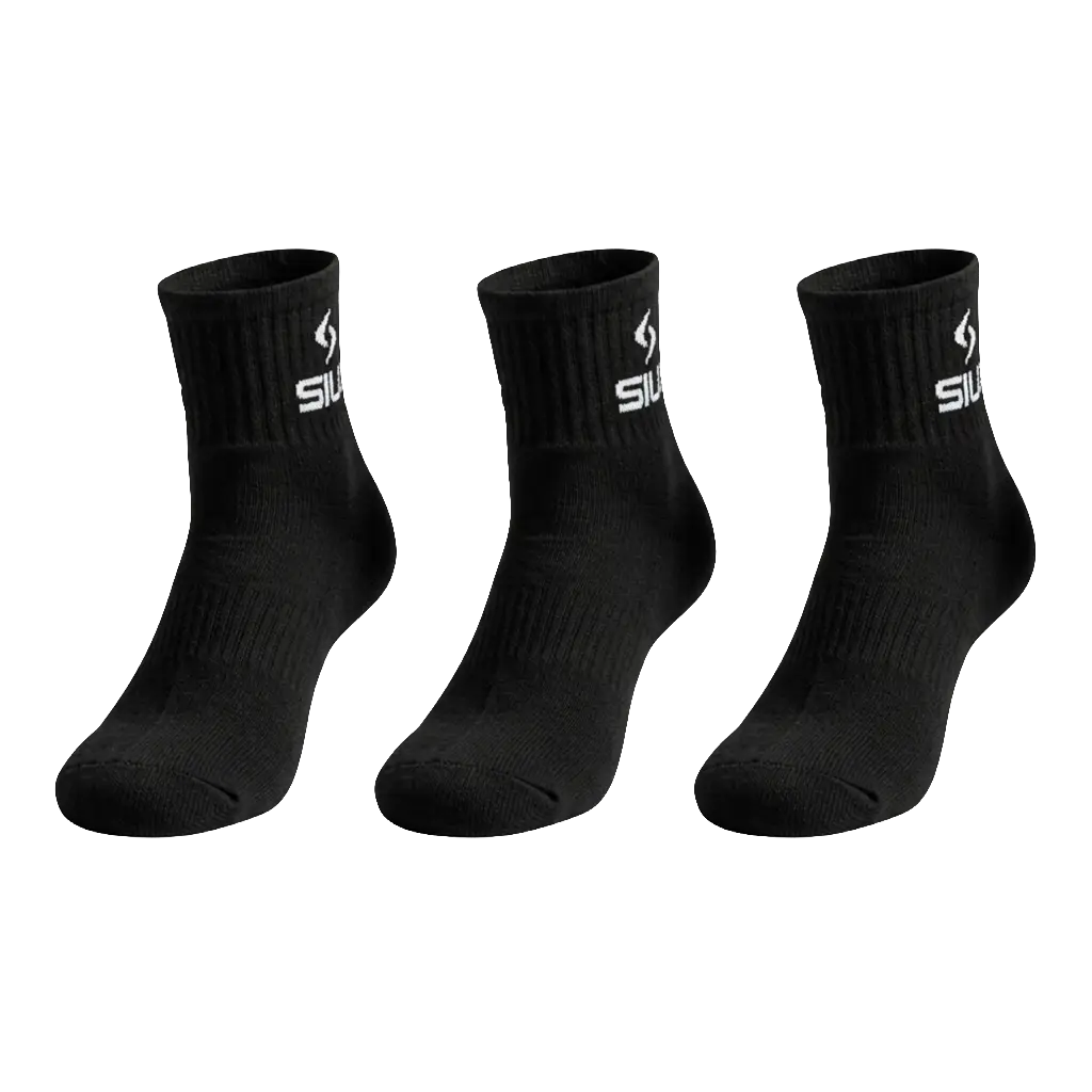 Calcetines Siux Medios Básicos 26 Negros (Pack x3)
