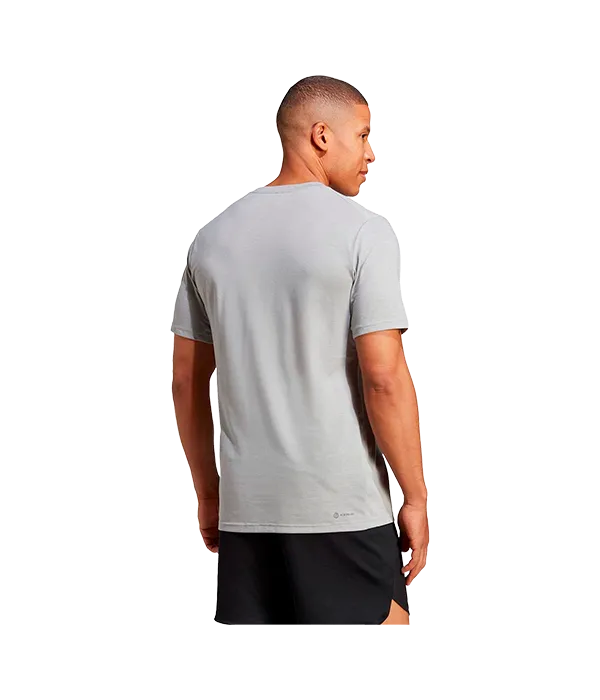 Camiseta Adidas Train Essentials Feelready Logo gris - Image 2
