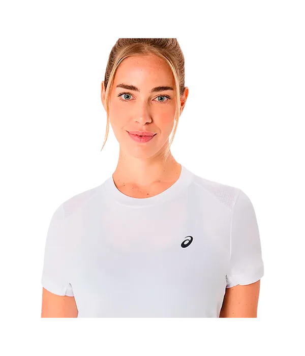 Camiseta Asics Court SS Brilliant White Mujer - Image 4
