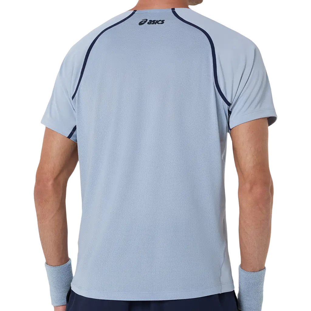 Camiseta Asics Match SS Top Grey Blue - Image 2