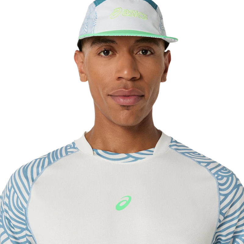 Camiseta Asics Padel Court All Over Print SS Top Cream/Saba Blue 2026 - Image 4