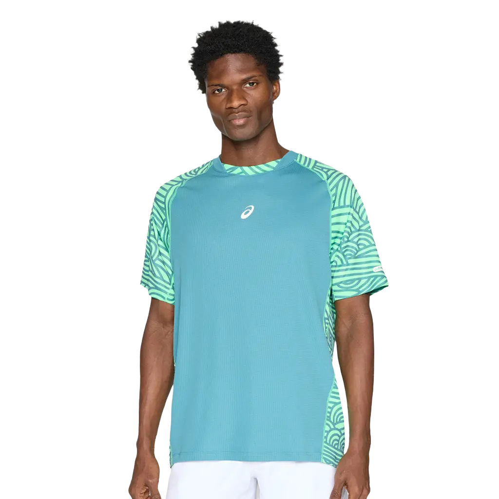 Camiseta Asics Padel Court All Over Print SS Top Misty Pine/Vital Green - Image 2