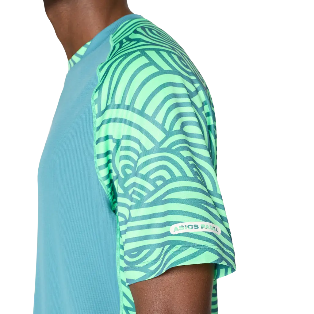 Camiseta Asics Padel Court All Over Print SS Top Misty Pine/Vital Green - Image 4