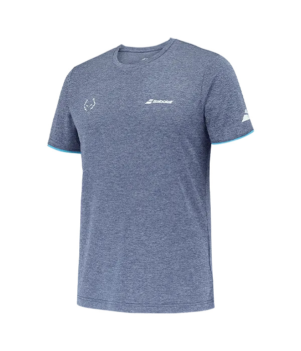 Camiseta Babolat Crew Azul Logo Blanco J. Lebrón - Image 2
