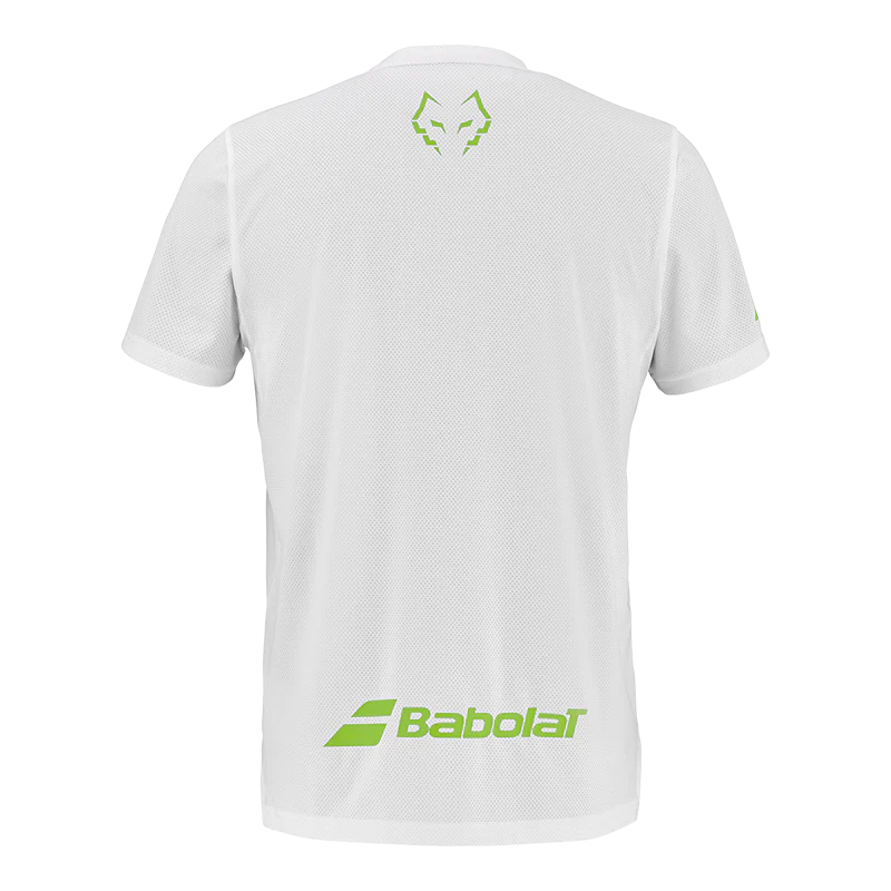 Camiseta Babolat Crew Neck Tee White/White 2026 J. Lebrón - Image 3