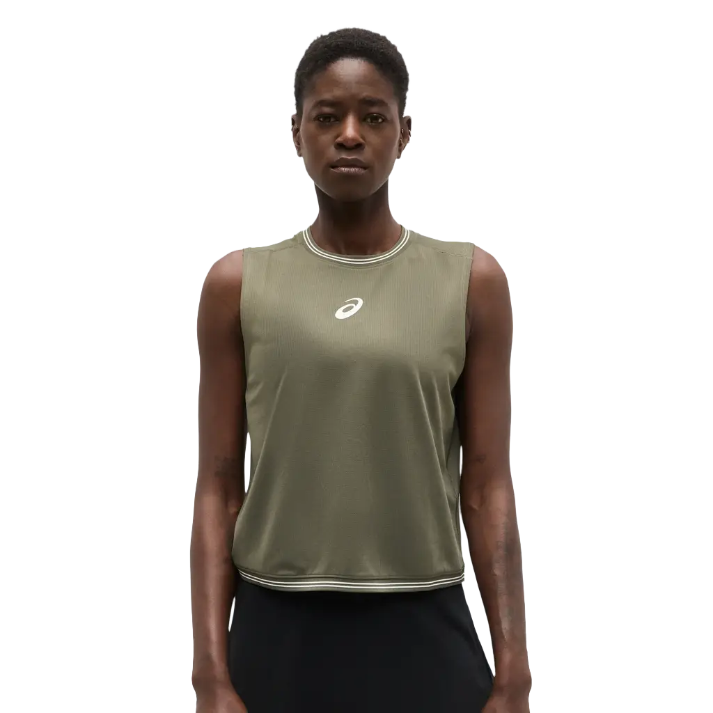 Camiseta de Tirantes Asics Game Dark Olive Mujer 2026 - Image 2