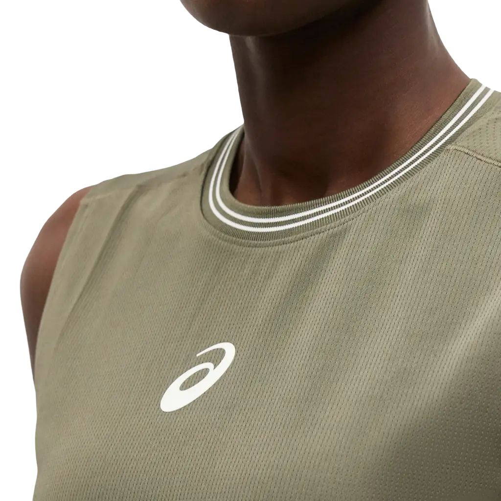 Camiseta de Tirantes Asics Game Dark Olive Mujer 2026 - Image 4