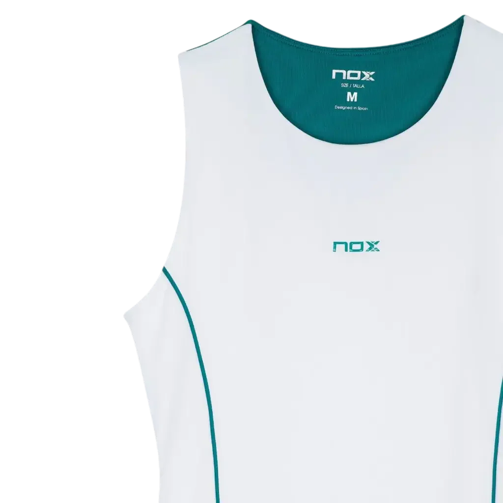 Camiseta Nox Tirantes Mujer Pro White/Ivy Green 2026 - Image 3