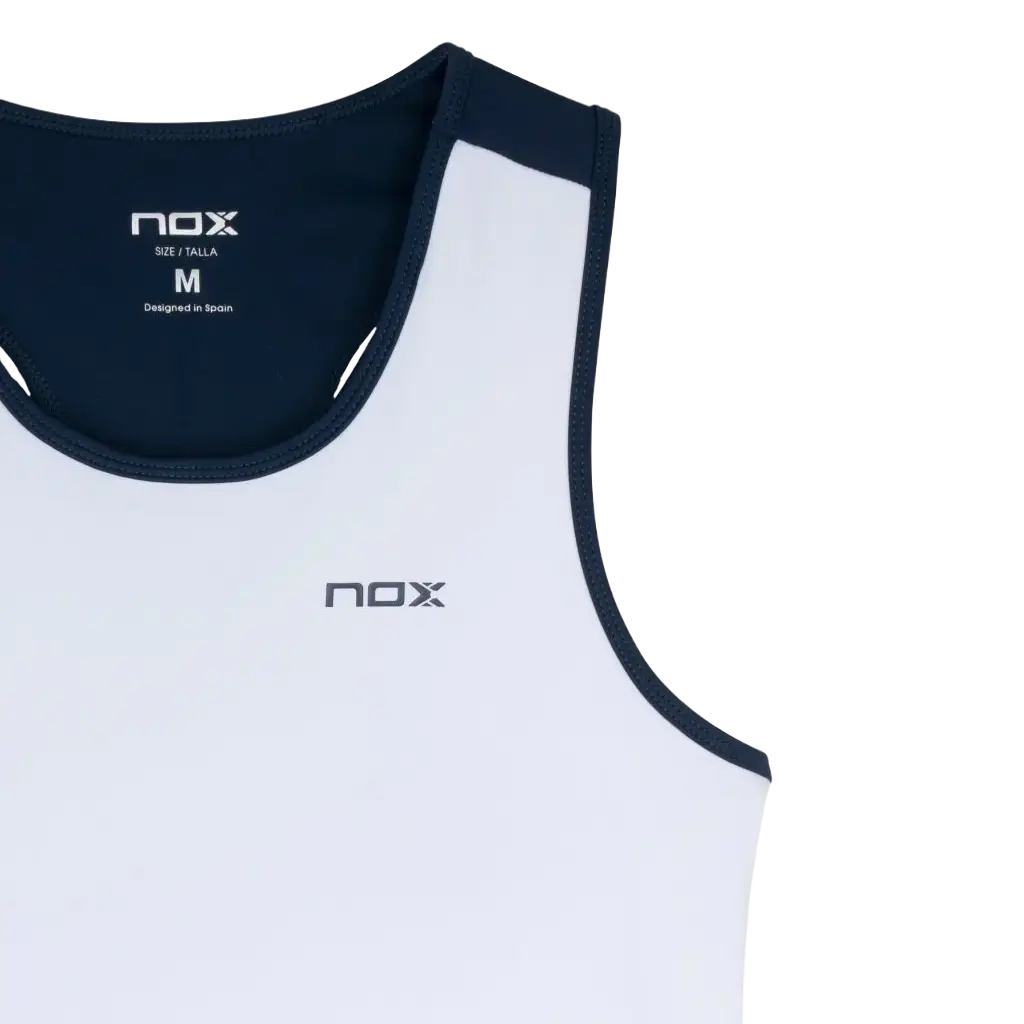 Camiseta Nox Tirantes Mujer Team White/Navy Blue 2026 - Image 4
