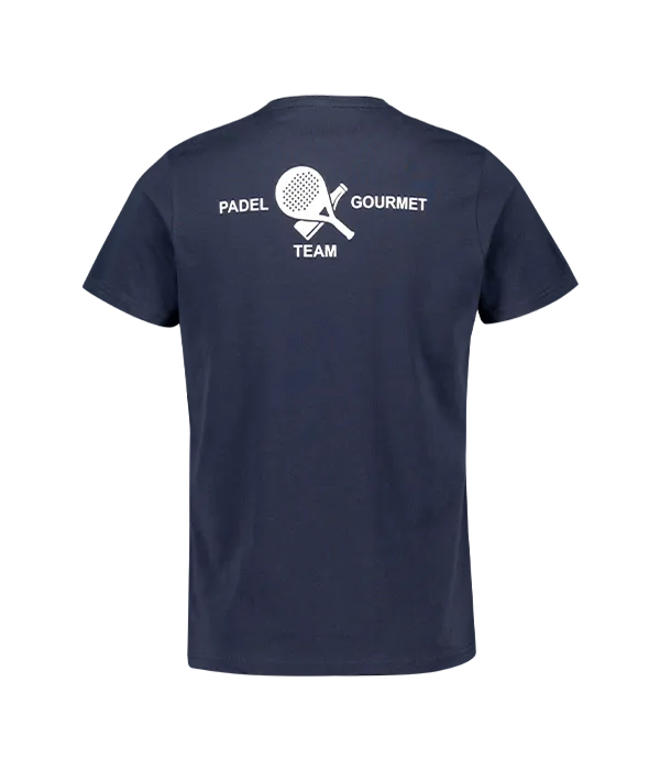 Camiseta Padel Team Gourmet algodón azul marino - Image 3