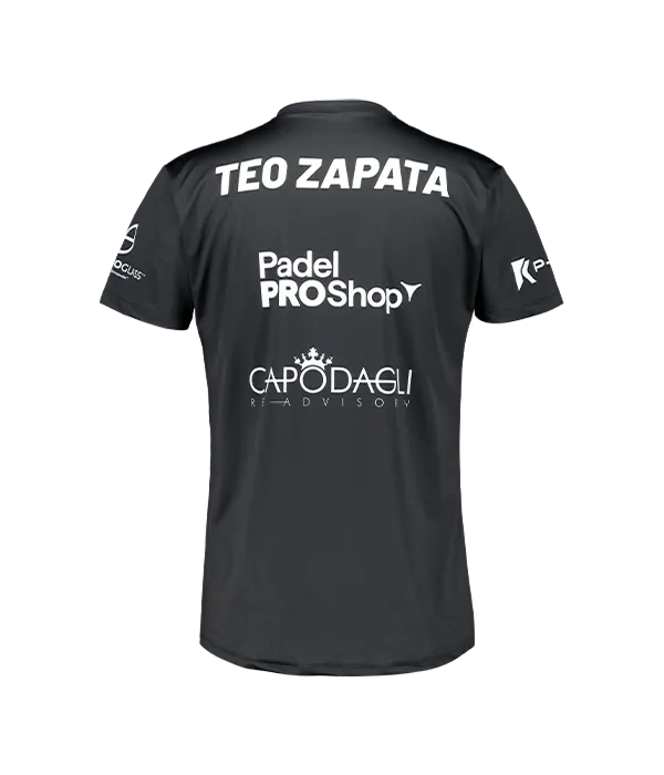 Camiseta Teo Zapata Padel Mi Amor Negro 2025 - Image 3