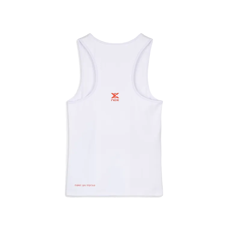 Camiseta Tirantes Nox Team Fit Mujer Blanco - Image 3