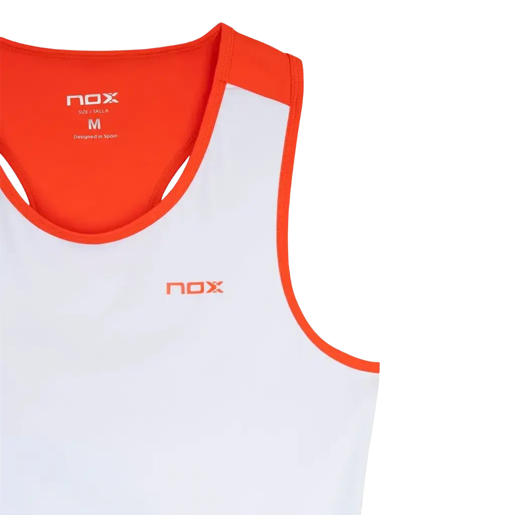 Camiseta Tirantes Team Nox Mujer White/Red 2026 - Image 4