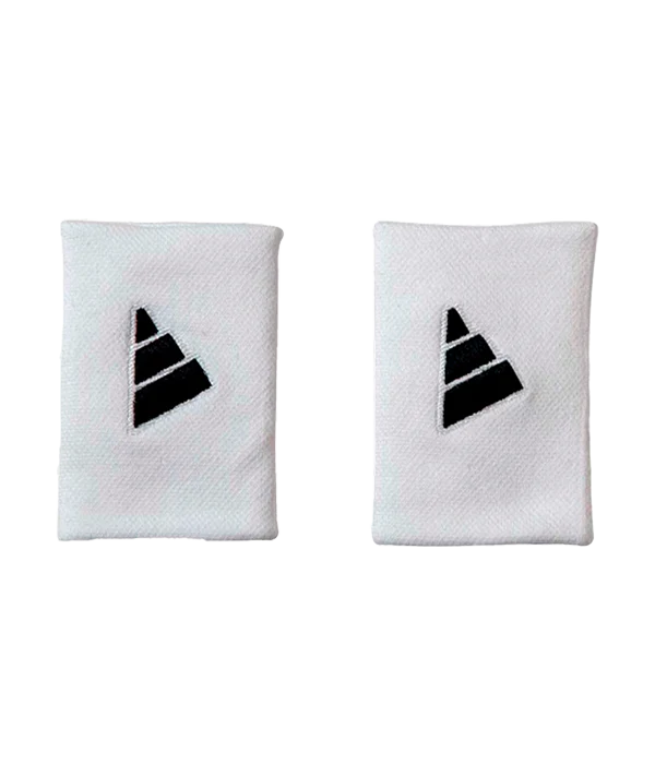 Muñequera Adidas Larga Blanca Logo Grande (Pack x2)