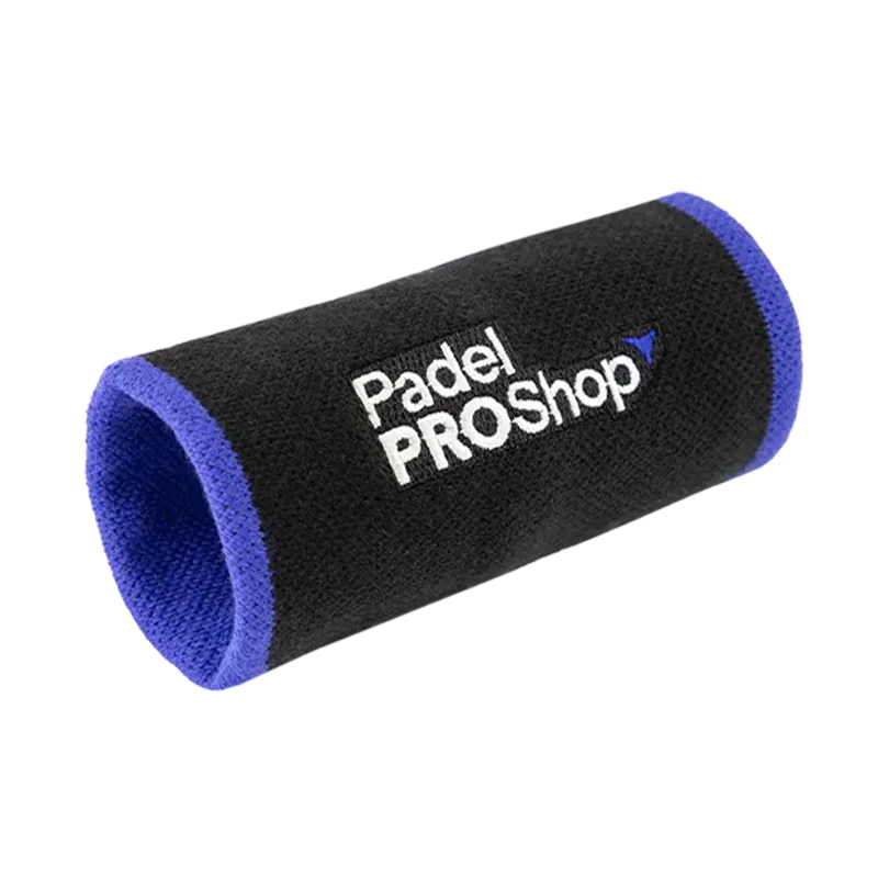 Muñequera Larga PadelPROShop Negro/Azul Promo