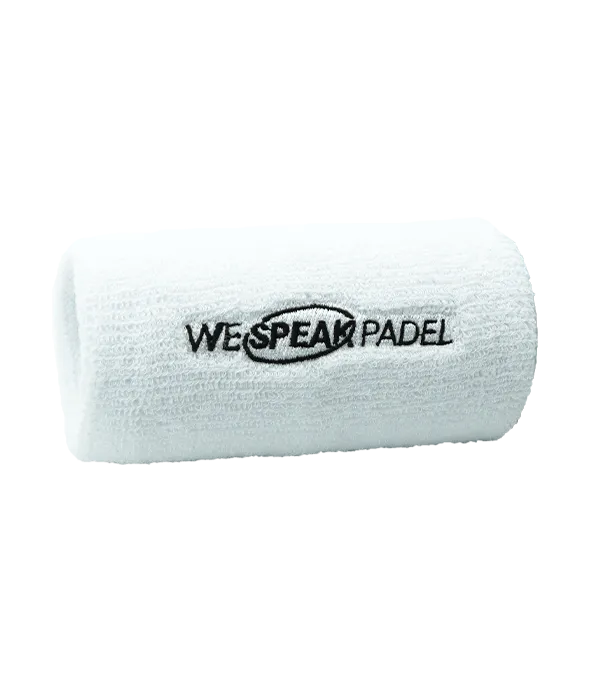 Muñequera Larga We Speak Padel Blanca Promo