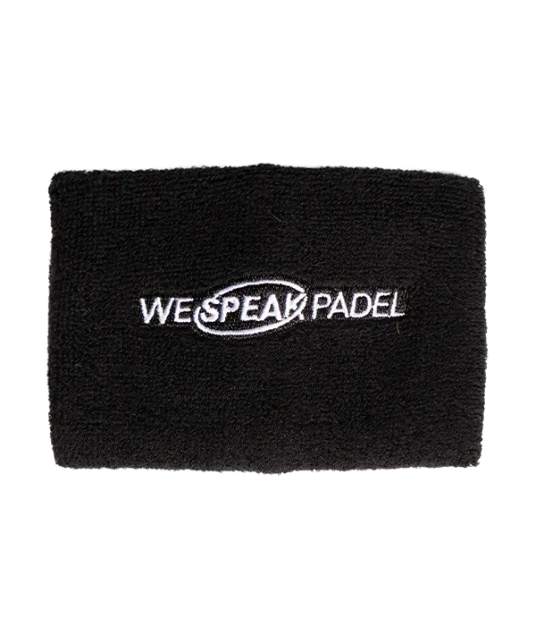 Muñequera Larga We Speak Padel Negra Promo