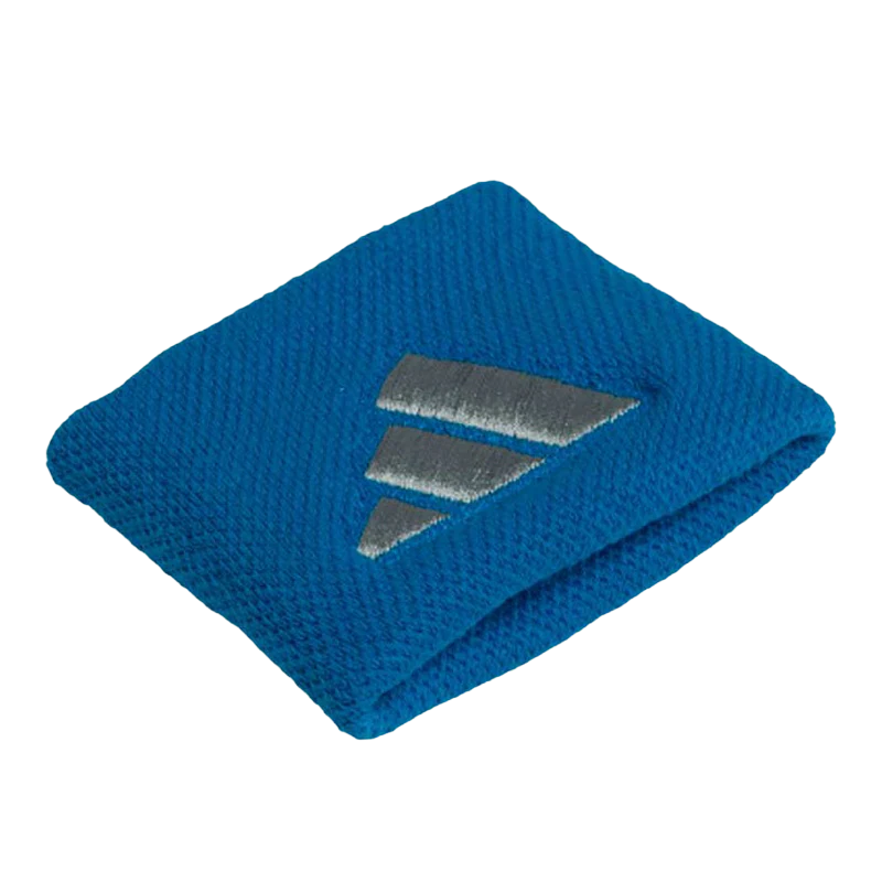 Muñequeras Adidas Cortas Azules Logo Grande (Pack x2) - Image 2