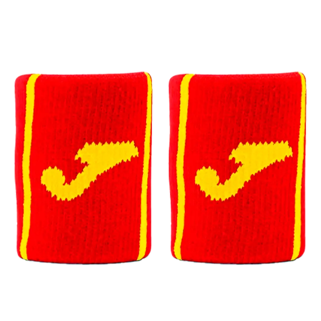Muñequeras Joma Game Cortas Rojo/Amarillo Pack x2