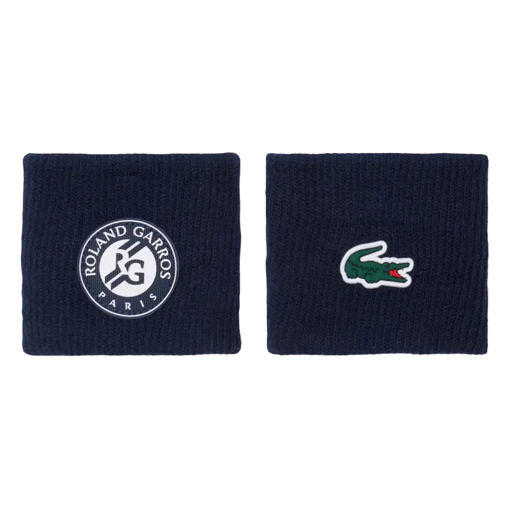 Muñequeras Lacoste Roland Garros Azul Marino 2026