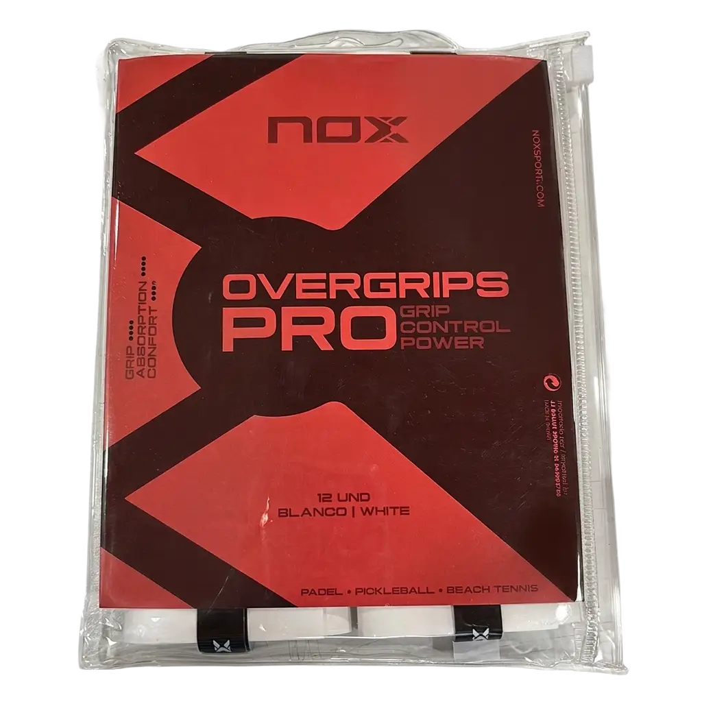 Overgrips Nox Pro Blanco Liso (Pack x12)