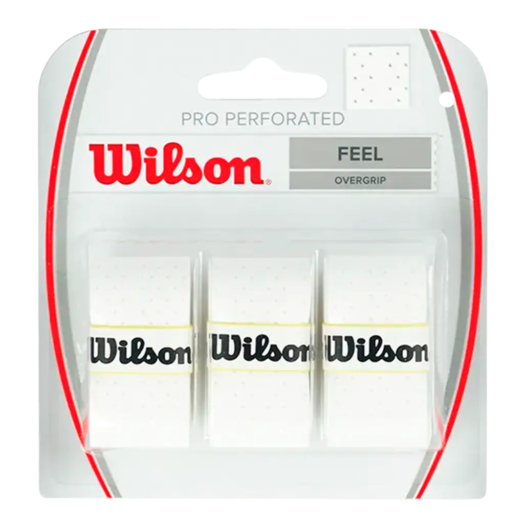 Overgrips Wilson Pro Perforado Feel Blanco (Pack x3)