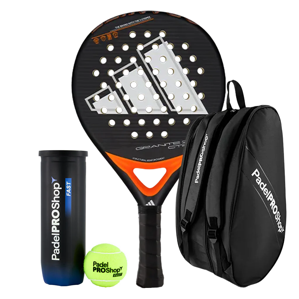 Pack Pala Adidas Granite CTRL 2.0 + Paletero PadelPROShop + Pelotas PadelPROShop Fast (Exclusivo PadelPROShop)