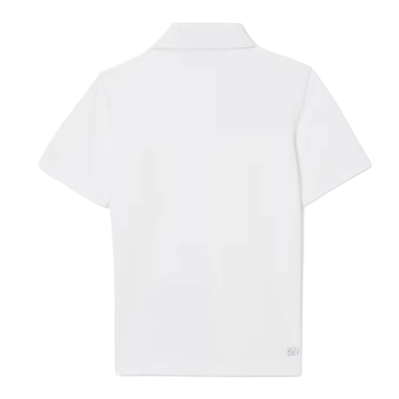 Polo Lacoste Ultra Dry Blanco Junior - Image 2