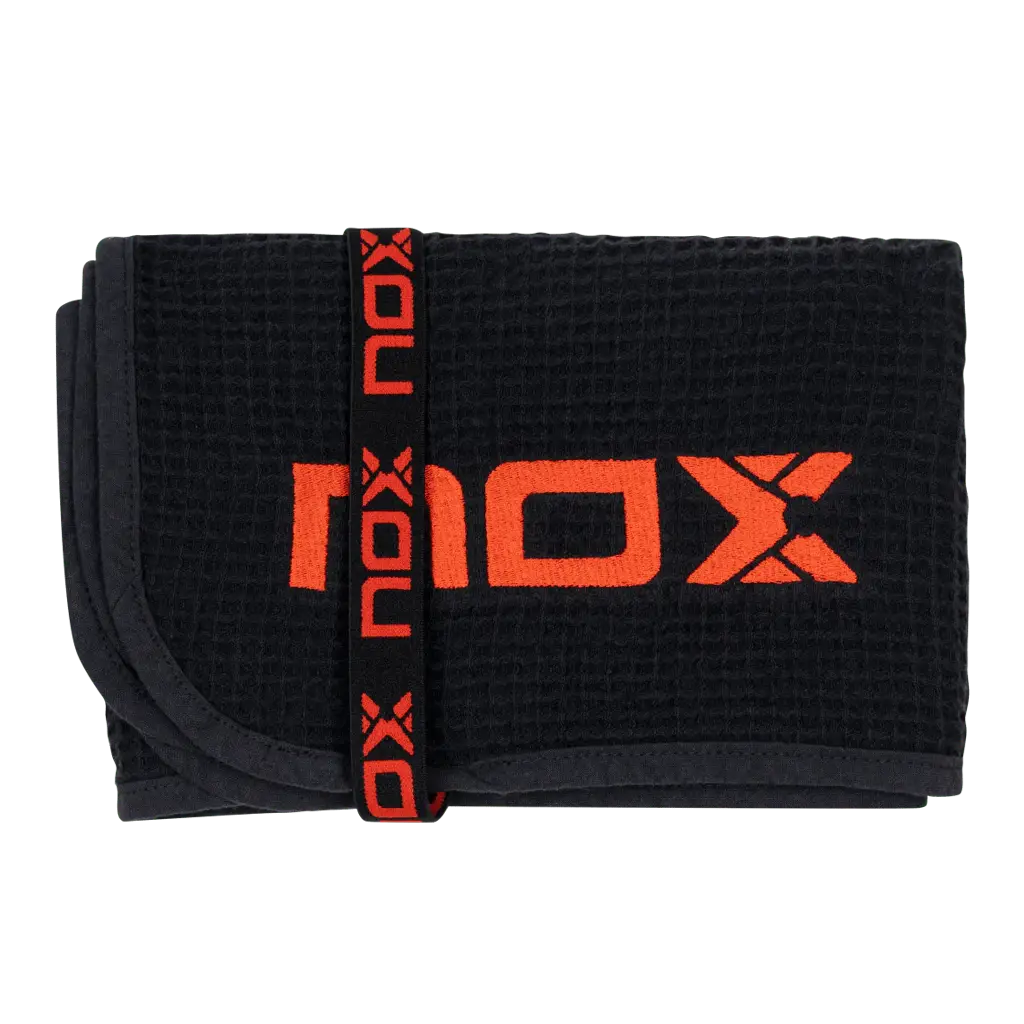 Toalla NOX Algodón Negro/Rojo 50x90cm