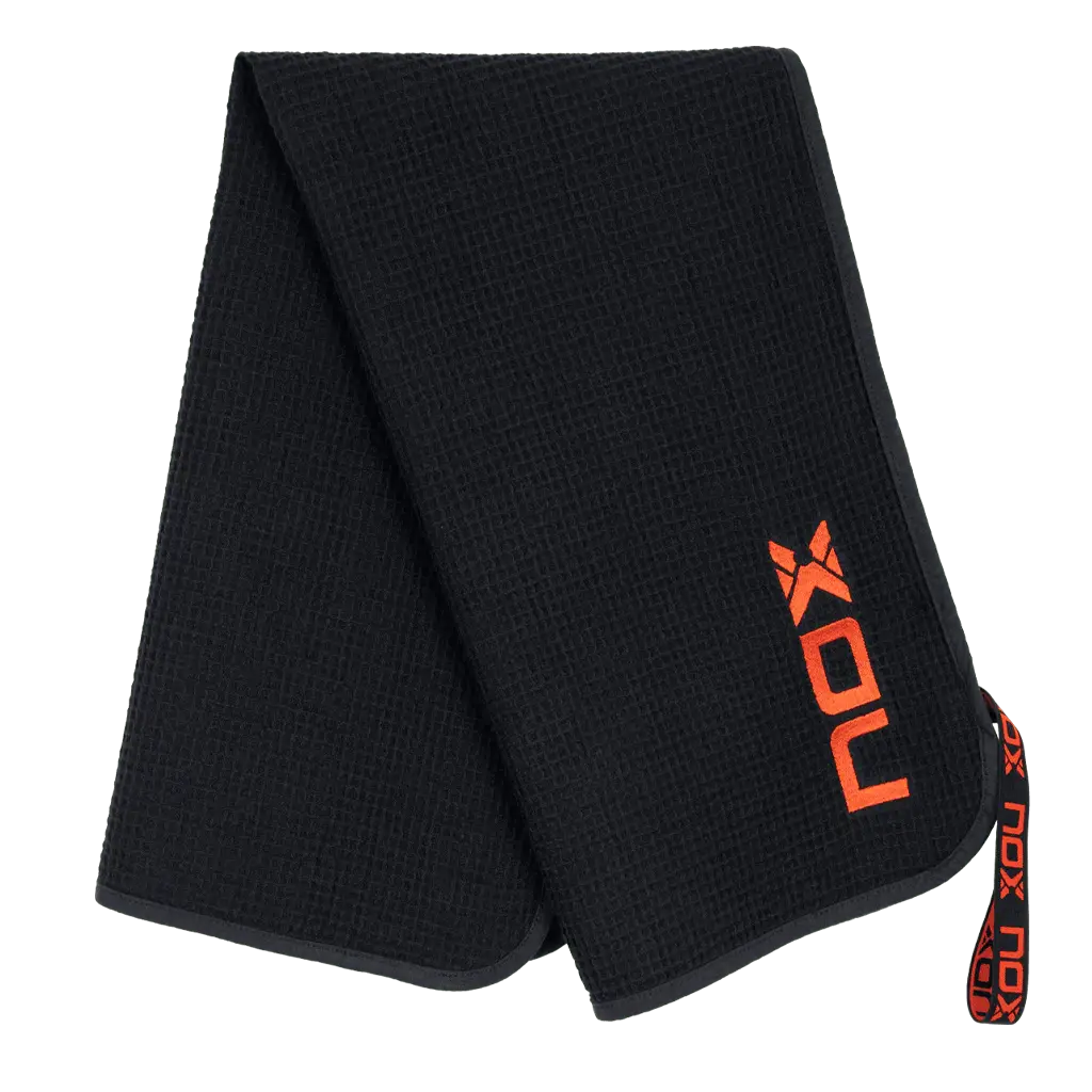 Toalla NOX Algodón Negro/Rojo 50x90cm - Image 3