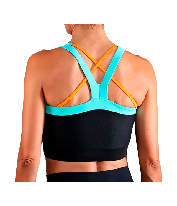 Top Endless Crop Negro/Aqua - Image 2