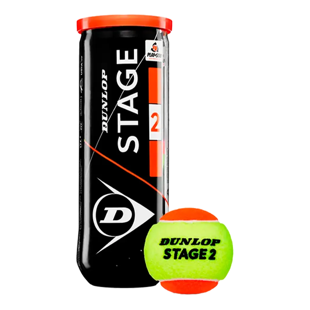 Bote de Pelotas Dunlop Stage 2 Amarillo/Naranja Tenis