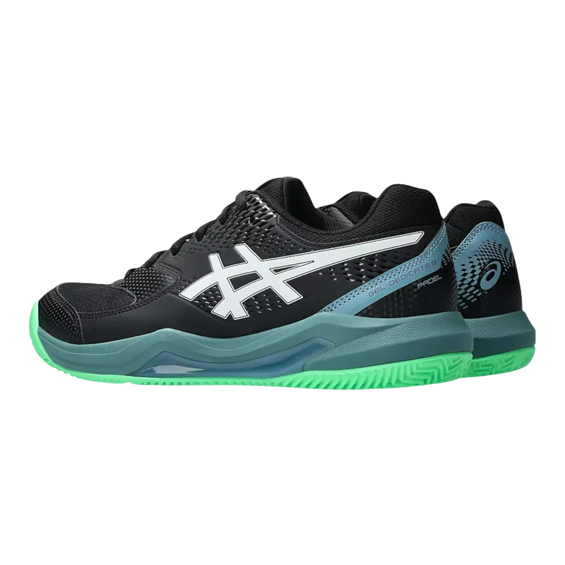 Zapatillas Asics Gel-Dedicate 8 Padel Black/Vital Green 2026 - Image 6
