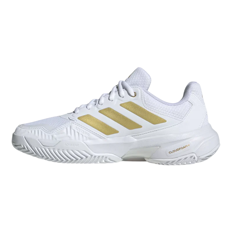 Zapatillas Adidas CourtJam Control 3 Mujer Blanco/Dorado 2026 - Image 2