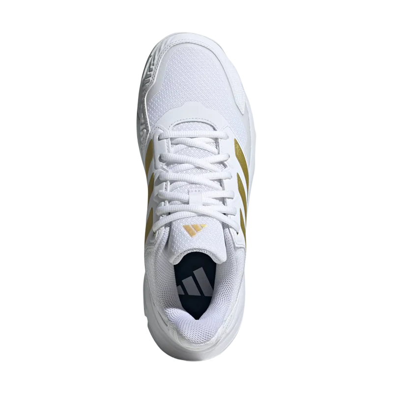 Zapatillas Adidas CourtJam Control 3 Mujer Blanco/Dorado 2026 - Image 3