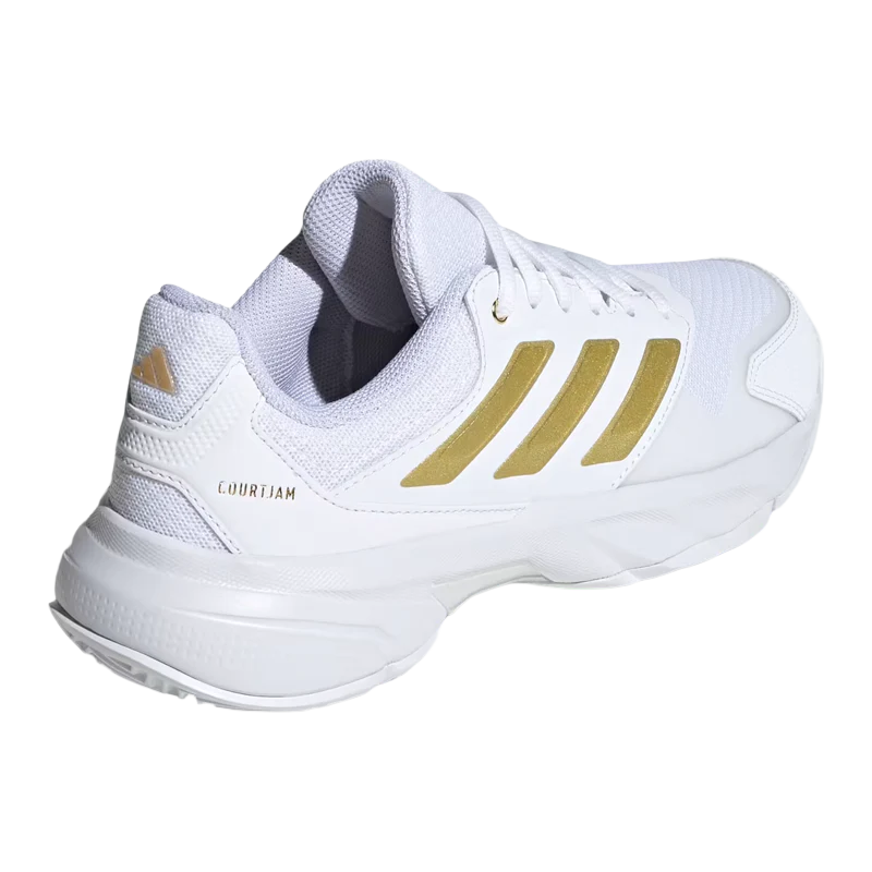Zapatillas Adidas CourtJam Control 3 Mujer Blanco/Dorado 2026 - Image 5