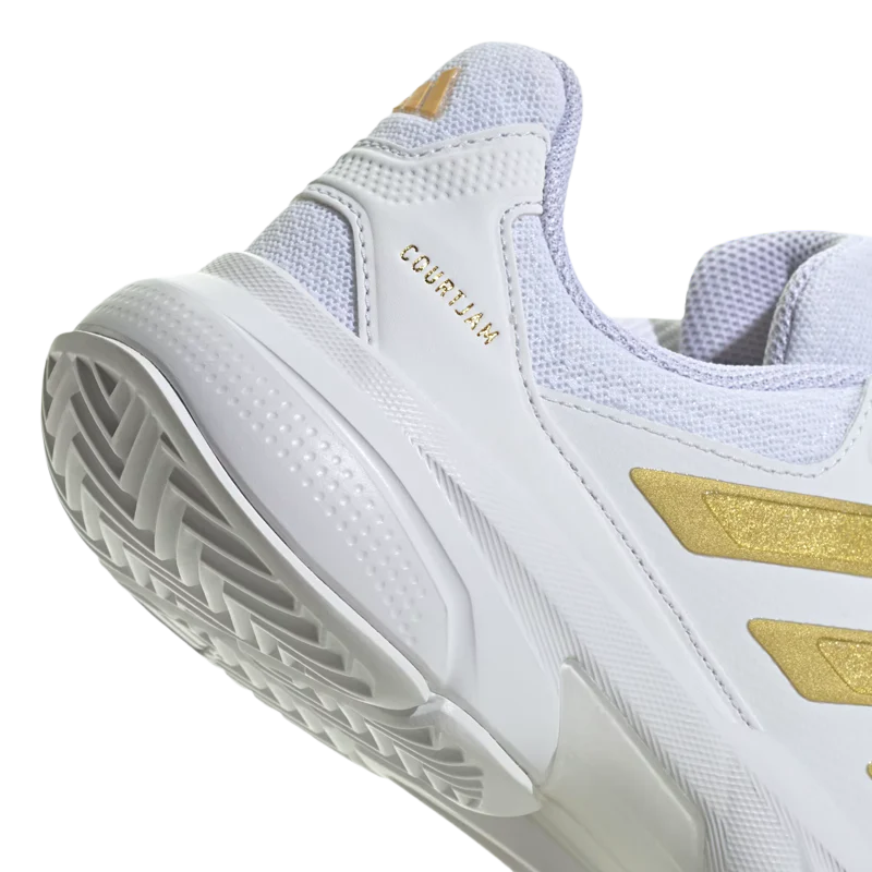 Zapatillas Adidas CourtJam Control 3 Mujer Blanco/Dorado 2026 - Image 6