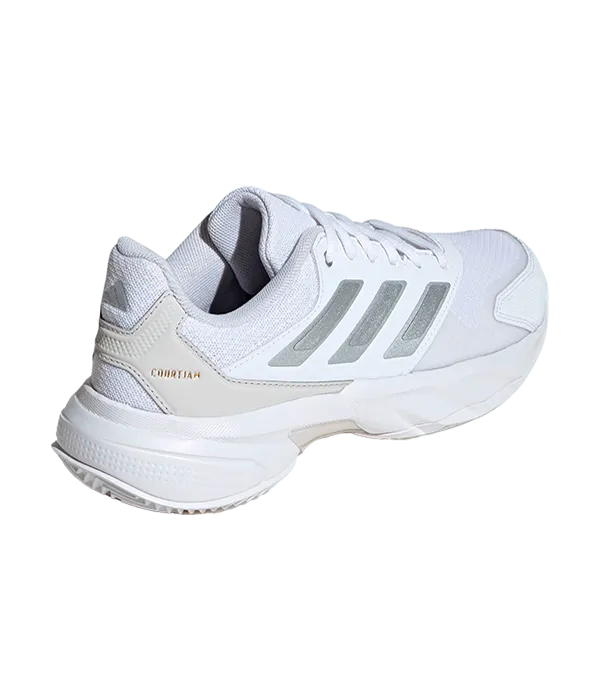 Zapatillas Adidas CourtJam Control 3 CL Mujer Blanco/Gris - Image 3