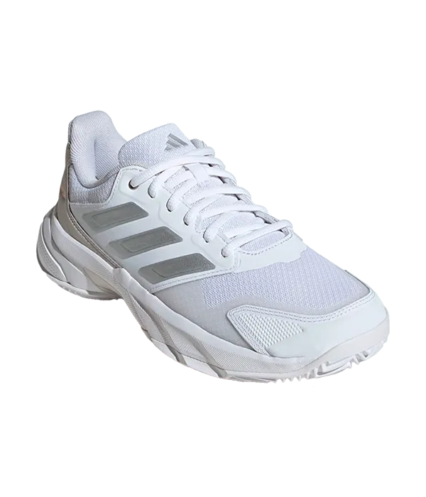 Zapatillas Adidas CourtJam Control 3 CL Mujer Blanco/Gris - Image 4