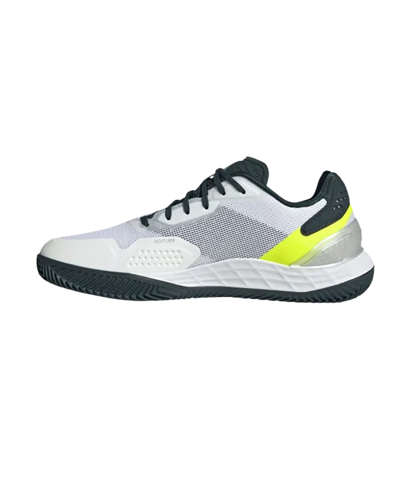 Zapatillas Adidas Defiant Speed 2 M CL Blanco/Amarillo fluor 2025 - Image 2