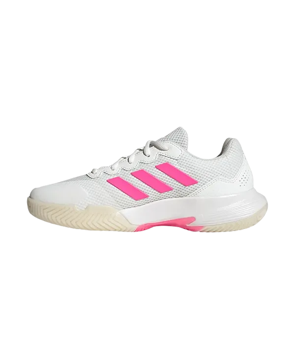 Zapatillas Adidas GameCourt 2 Mujer Blanco/Rosa - Image 2