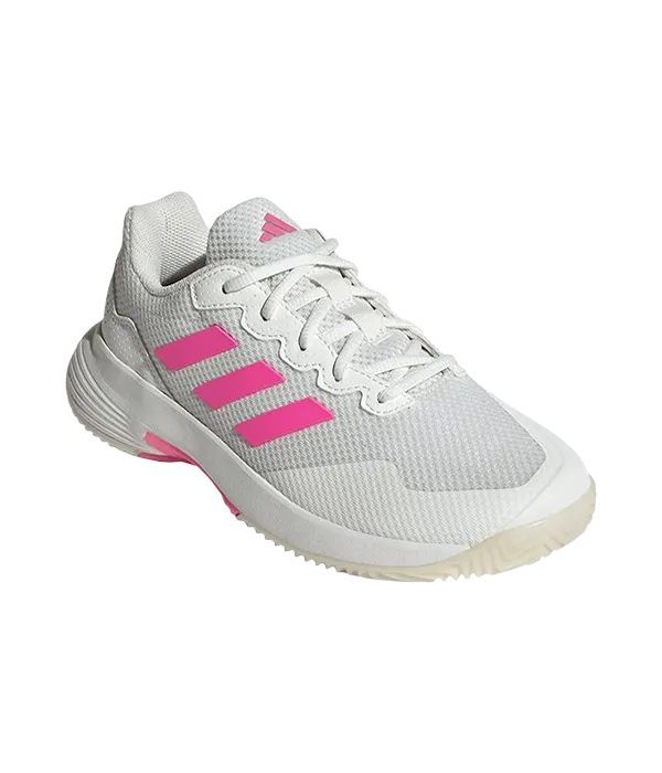 Zapatillas Adidas GameCourt 2 Mujer Blanco/Rosa - Image 5