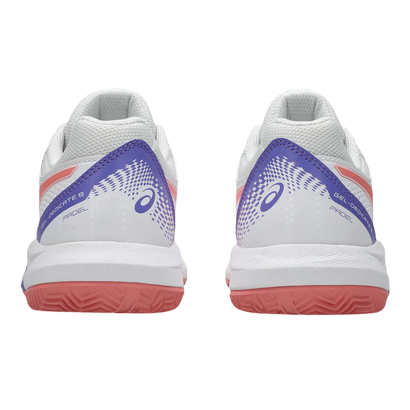 Zapatillas Asics Gel-Dedicate 8 Padel Women White/Guava 2026 - Image 5
