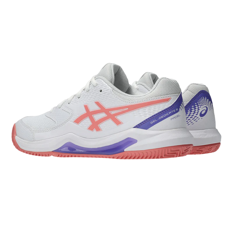 Zapatillas Asics Gel-Dedicate 8 Padel Women White/Guava 2026 - Image 6