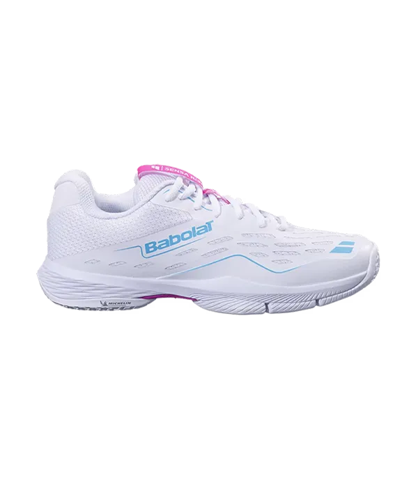 Zapatillas Babolat Sensa Rise Mujer White/Rhodamine Red