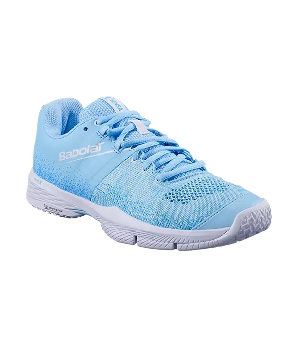 Zapatillas Babolat Sensa Sky Blue/Tigerlily Mujer - Image 5