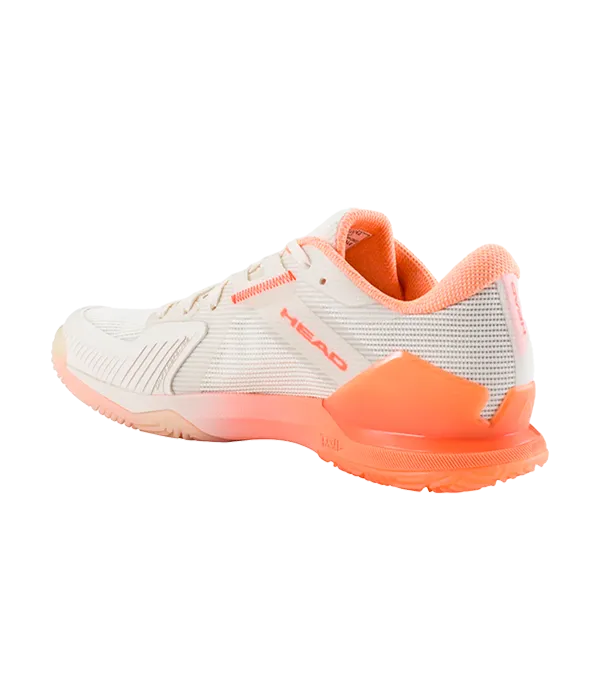 Zapatillas Head Sprint Pro 4.0 Mujer Chalk White/Coral - Image 2