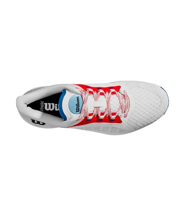 Zapatillas Wilson Hurakn Pro White/Wilson Red/D V Blue - Image 5